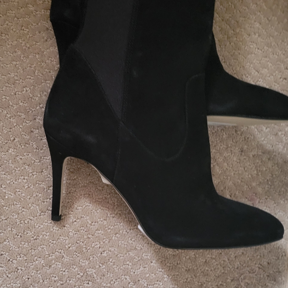 Classy Chic Sam Edelman Black Suede Boots 8M - Picture 6 of 7